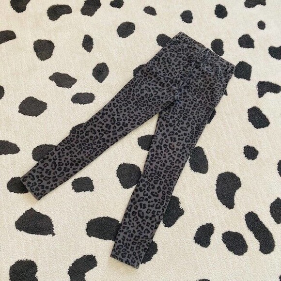 Good American $170 Size 0/25 Gray Black Leopard Print Skinny Stretch Denim Jeans - Picture 3 of 16